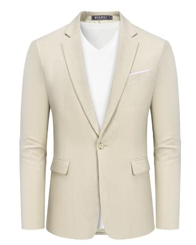 WULFUL Men's Lightweight Casual Blazer Suit Coat