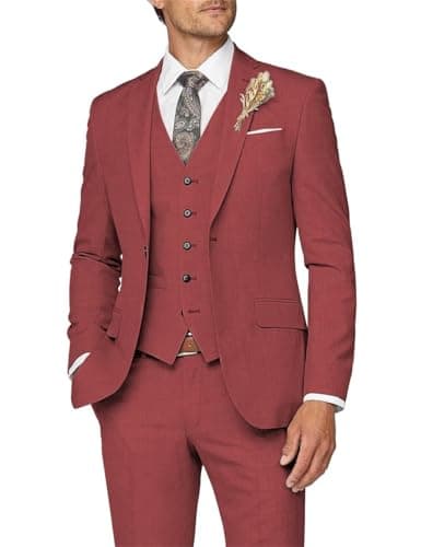 Slim Fit Men's 3 Piece Suit for Formal Events
