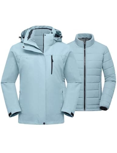 Wantdo Women's 3-in-1 Waterproof Winter Ski & Snowboarding Jacket