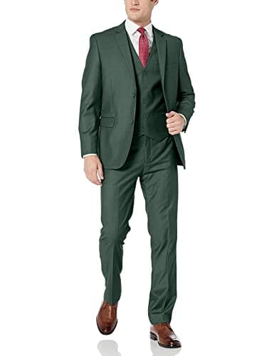 Adam Baker Men's Classic Fit 3-Piece Vested Suit Set