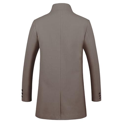 WULFUL Men's Slim Fit Wool Trench Coat Winter Coat