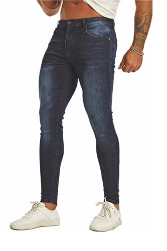 Slim Fit Ripped Distressed Jeans for Men