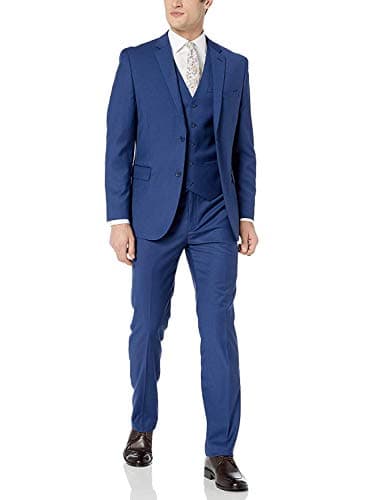 Adam Baker Men's Classic Fit 3-Piece Vested Suit Set