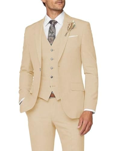 Slim Fit Men's 3 Piece Suit for Formal Events
