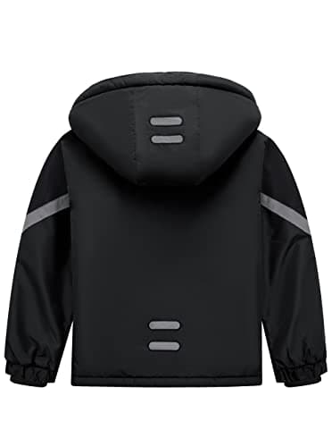 WULFUL Boy's Waterproof Winter Ski Coat with Hood
