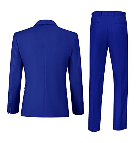 Aowdoy Men's 3-Piece Slim Fit Tuxedo Suit 2 Buttons for WeddingsProm Business