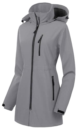 CREATMO Women's Lightweight Waterproof Softshell Tactical Jacket with Fleece Lining