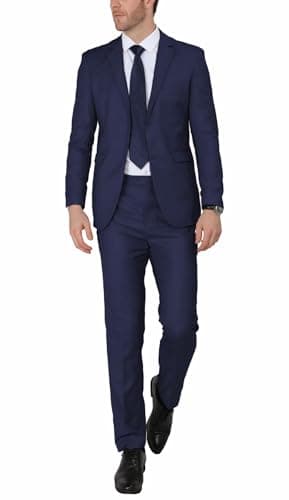 WEEN CHARM Men's Slim Fit 2-Piece Two Button Blazer Suit for Wedding Prom