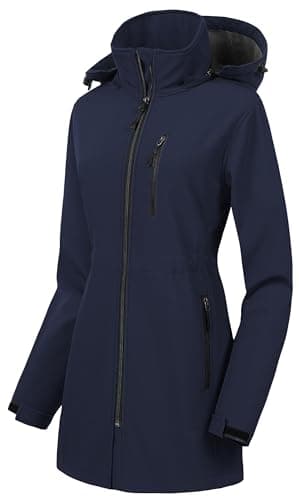 CREATMO Women's Lightweight Waterproof Softshell Tactical Jacket with Fleece Lining