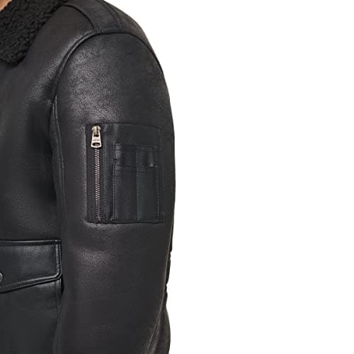 Levi's Men Faux Leather Aviator Bomber Jacket