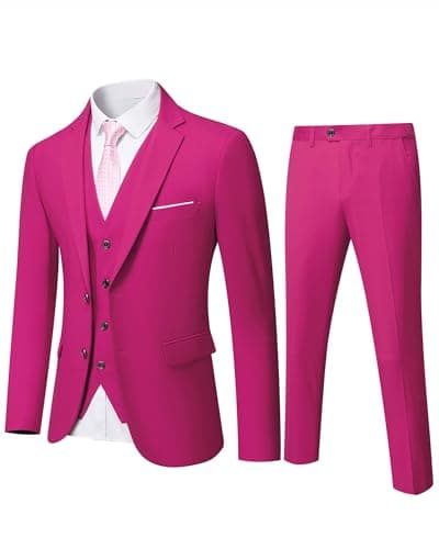 YND Men's Slim Fit 3 Piece Suit Set