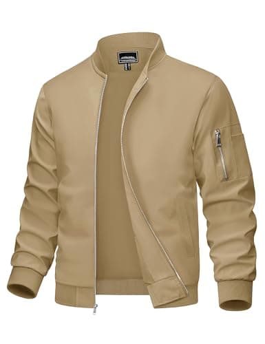MAGCOMSEN Men's Lightweight Casual Windbreaker Jacket with 5 Pockets