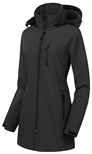 CREATMO Women's Lightweight Waterproof Softshell Tactical Jacket with Fleece Lining