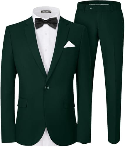 WEEN CHARM Men's Slim Fit 2-Piece Tuxedo Set