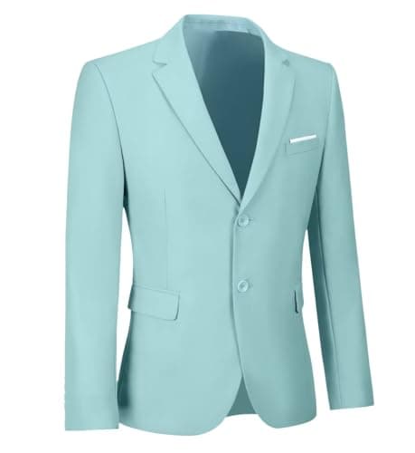 YoTsai Spring Men's Slim Fit 2-Button Casual Suit Blazer Jackets