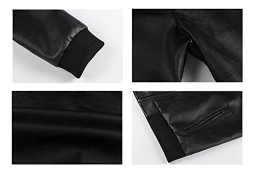 Men's Vintage Motorcycle Biker Jacket with Removable Hood for Fall/Winter