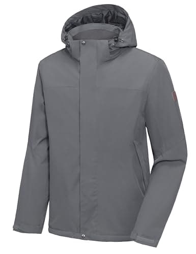Little Donkey Andy Men's Waterproof Ski Snowboarding Windproof Jacket Warm with Detachable Hood