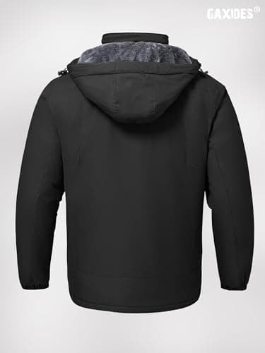 GAXIDES Men's Waterproof Ski Jacket with Hood