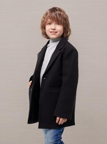 Boys' Wool Trench Coat for Winter