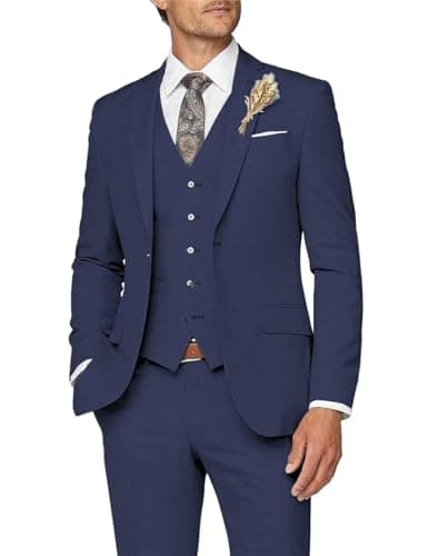 Slim Fit Men's 3 Piece Suit for Formal Events