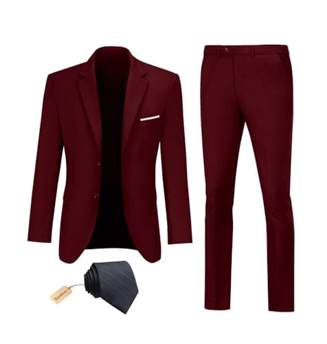 Datysum Men's 2-Piece Prom Tuxedo Suit Set with Tie
