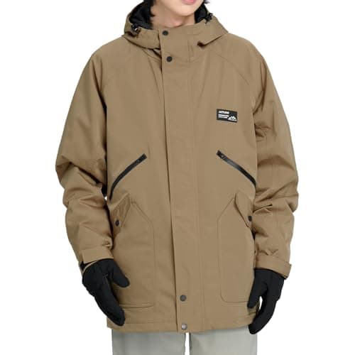 Actleis Men's Waterproof Winter Snowboarding Jacket Windproof Hooded Coat