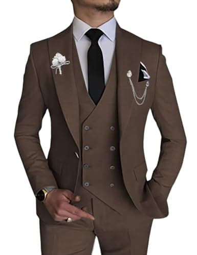 Slim Fit Double Breasted Men's Suit for Wedding and Events