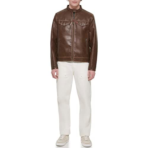 Levi's Men's Faux Leather Racer Jacket