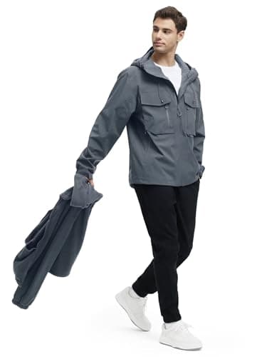 Rejork Men's 3-in-1 Waterproof Winter Ski Jacket with Windbreaker and Thermal Fleece Liner