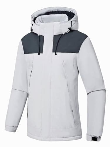 Pdbokew Women's Fleece Hooded Ski Snowboarding Jacket