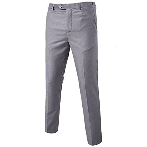 Classic Slim Fit Stretch Dress Pants for Men