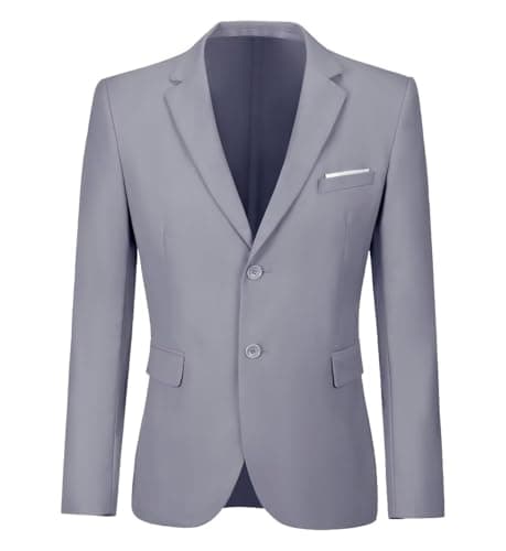 YoTsai Spring Men's Slim Fit 2-Button Casual Suit Blazer Jackets