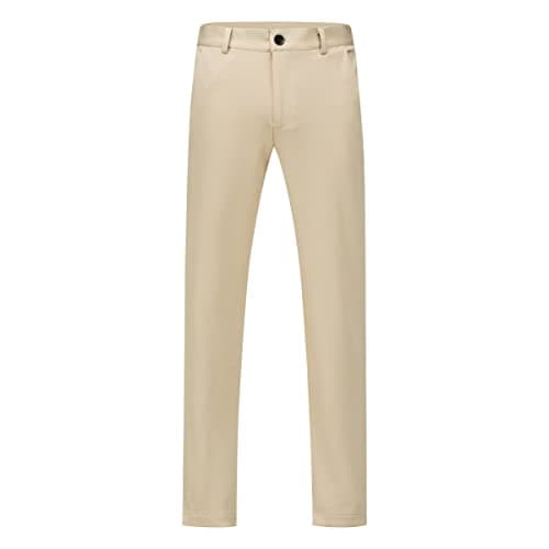Classic Slim Fit Stretch Dress Pants for Men