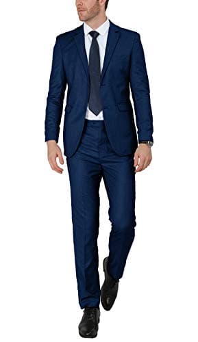 WEEN CHARM Men's Slim Fit 2-Piece Two Button Blazer Suit for Wedding Prom