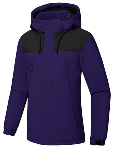 Pdbokew Women's Fleece Hooded Ski Snowboarding Jacket