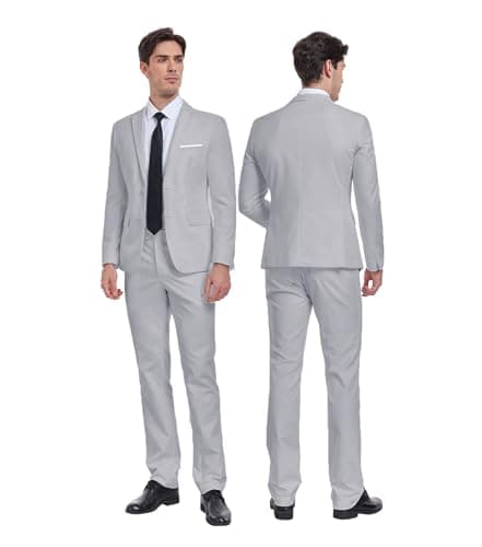 Men's Datysum 2-Piece Slim Fit Tuxedo Suit for Prom and Weddings