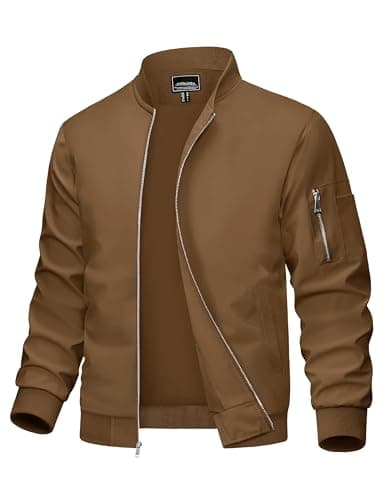 MAGCOMSEN Men's Lightweight Casual Windbreaker Jacket with 5 Pockets