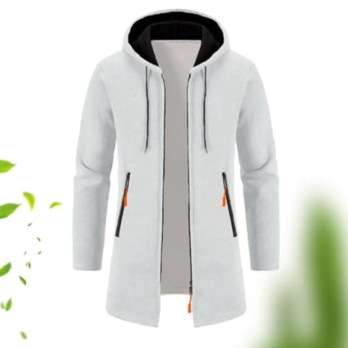 Men's Wool Trench Coat Slim Fit Winter Jacket Plus Size