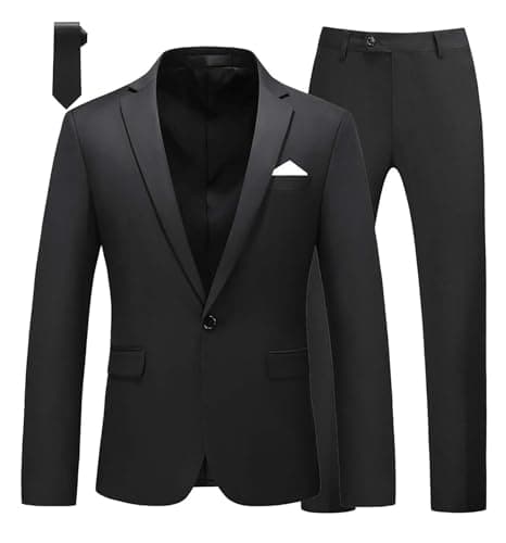 Mogu Men's Slim Fit 2-Piece Tuxedo Suit for Weddings and Formal Events