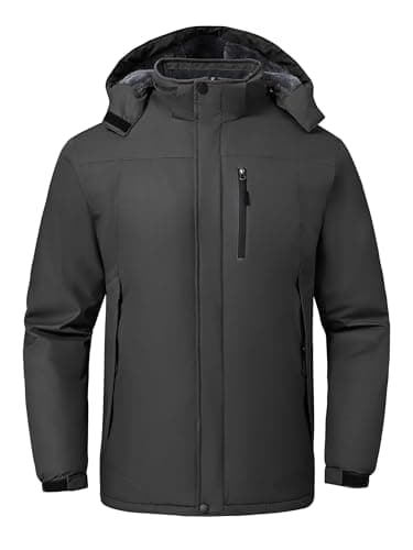 GAXIDES Men's Waterproof Windproof Ski Jacket with Hood