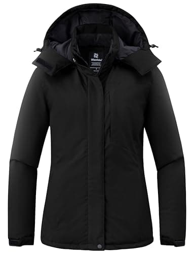 wantdo Women's Mountain Waterproof Ski Jackets Hooded Winter Snow Coat Insulated