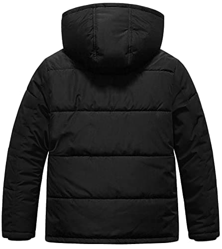 Pursky Boys' Warm Winter Water Resistant Sherpa Puffer Coat With Hood