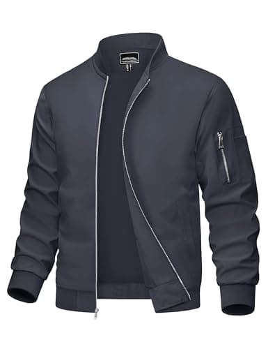 MAGCOMSEN Men's Lightweight Casual Windbreaker Jacket with 5 Pockets