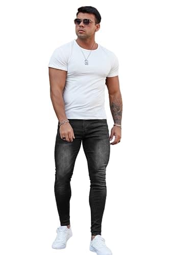 Slim Fit Ripped Distressed Jeans for Men