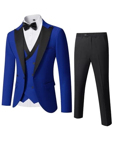 YND Men's Slim Fit Wedding Tuxedo Set with Bow Tie