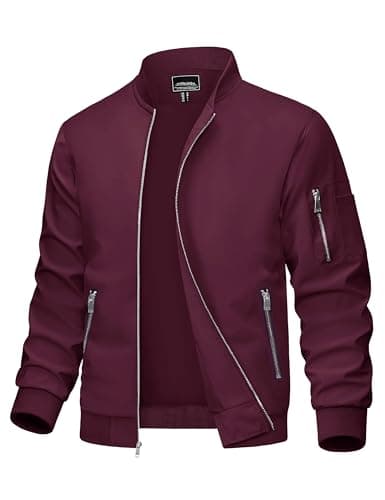 MAGCOMSEN Men's Lightweight Casual Windbreaker Jacket with 5 Pockets