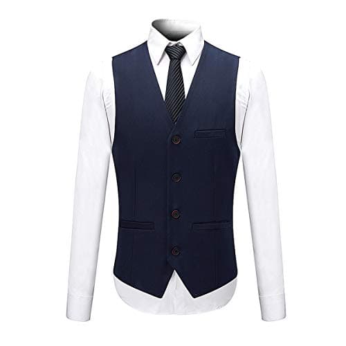 Cloudstyle Mens Classic Fit 3-Piece Wedding Dress Suit Jacket, Vest & Pants