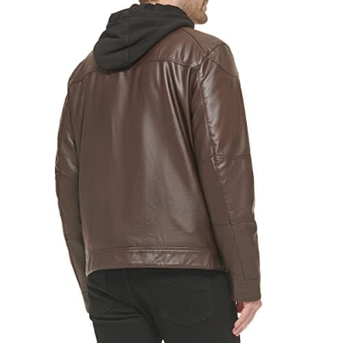 Calvin Klein Men's Faux Leather Moto Jacket