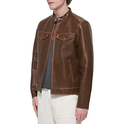 Levi's Men's Faux Leather Racer Jacket