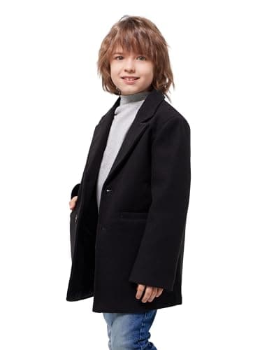 Boys' Wool Trench Coat for Winter